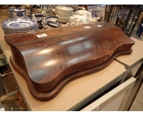 Edwardian mahogany dressing table mirror base with lid 