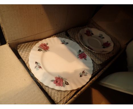 Boxed eighteen piece tea service 
