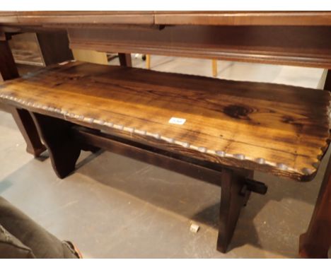 Small oak refectory style coffee table 