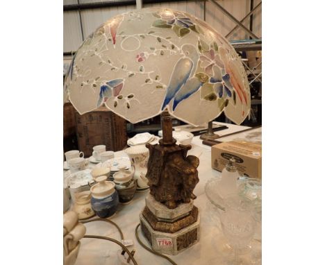 Resin elephant table lamp  CONDITION REPORT: The electrical items included in this lot have been PAT tested and have PASSED. 