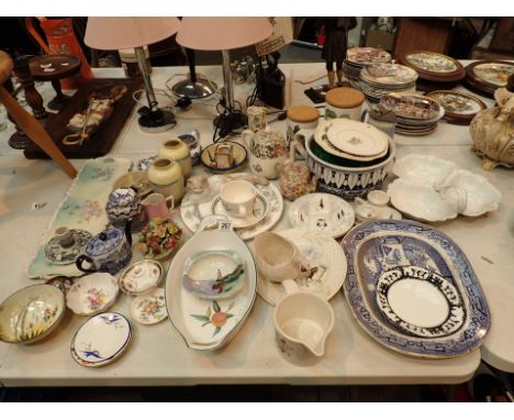 Large collection of mixed china including Beleek Shelley and Nao 