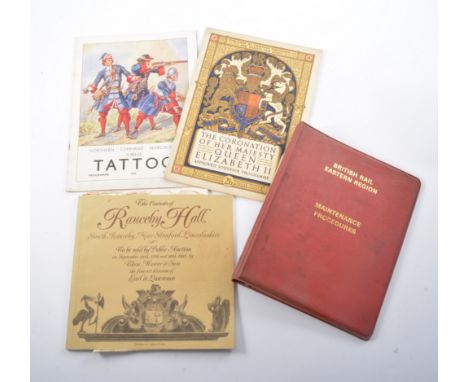 Two trays of ephemera, of railway interest - postcards, British Rail Rule Book, Maintenance Procedures, Rates of Pay, a copy 