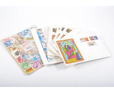 Stamps; a large collection of First Day covers, 1960s-70s, together with other special covers, loose stamps on an off paper, 