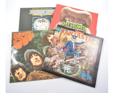 Vinyl Records; LP albums mostly 1960s and 1970s, including The Beatles, The Rolling Stones, Elton John and others, (52).