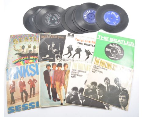 Vinyl records; singles 1960s and 1970s, including The Beatles Magical Mystery Tour, Twist and Shout, other Beatles singles, T