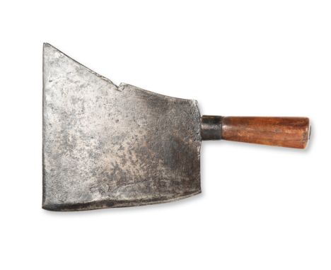 BUTCHER'S AX (CLEAVER) | EUROPE, EUROPEAN | Country: Europe | Date: 18th century | Marking: IGS, crescent moon and canine (bl
