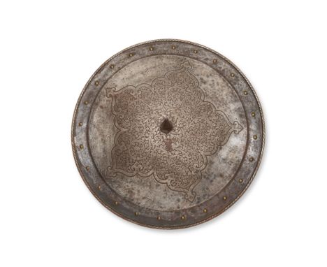16TH-CENTURY STYLE SHIELD (ROTELLA) | EUROPE, EUROPEAN | Country: Europe | Date: 19th century | Condition: very good, stand n