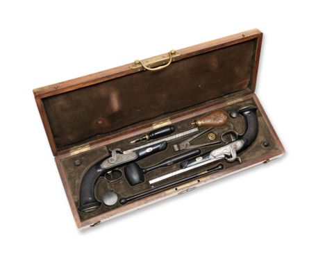 PERCUSSION GUN (PAIR IN CARTRIDGE) "HEINRICH EBERT" | AUSTRIA (VIENNA), AUSTRIAN | Country: Austria (Vienna) | Date: around 1
