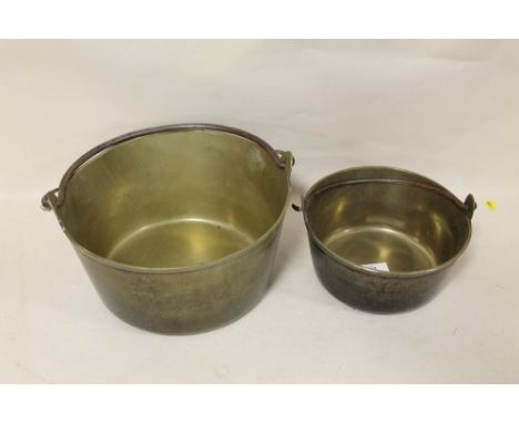 TWO VINTAGE JAM PANS
