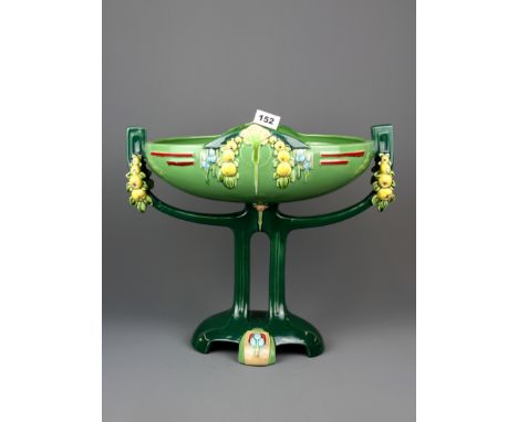 An Art Deco German ceramic centrepiece, W. 39cm. H. 33cm.