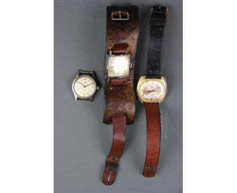 Three gents vintage wristwatches, Thoral, Nelson and Fero (the Fero appears to be in working order).