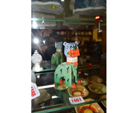 A Louis Wain 'Lucky Haw Haw' cat, the base inscribed with number 638314, 13cm high, (cracked). 