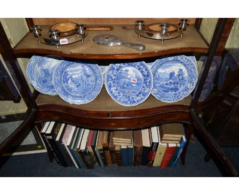 A set of eight Spode 'Blue Room Collection' plates, 26.5cm wide. 
