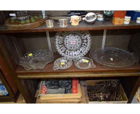 A small quantity of Victorian pressed glass, to include a Robert Burns example; Victorian royal commemorative examples; anoth
