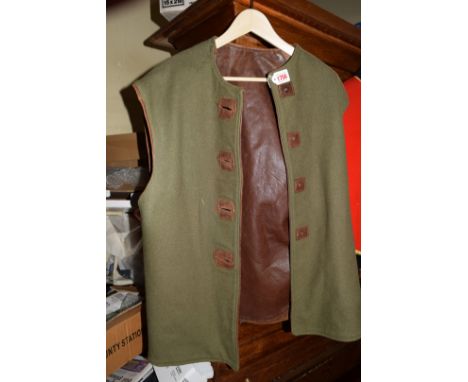 A vintage leather jerkin. 