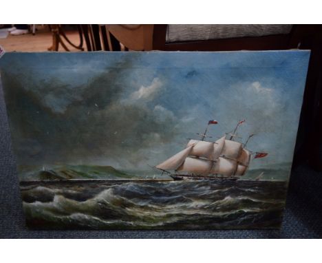 James Harris, 'Copper Clipper in Swansea Bay', signed, inscribed with title verso, oil on canvas, 41 x 61cm. Condition Report