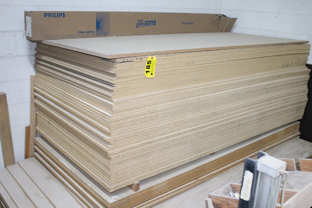 (80) SHEETS OF LAMINATED PRESS BOARD, 97" X 49", 3/4" AND 1/4" THICKNESS