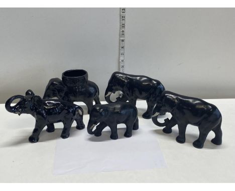 A selection ceramic elephants 