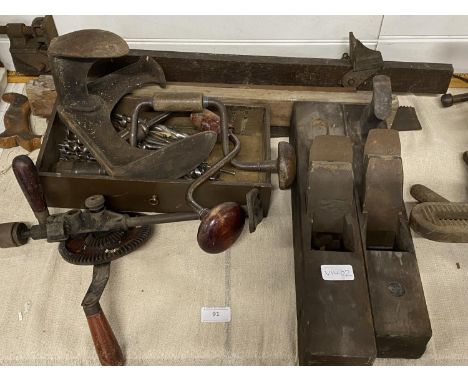 A selection of vintage tools, shipping unavailable 
