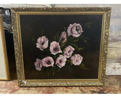 A framed oil on board signed K M Walker, shipping unavailable 