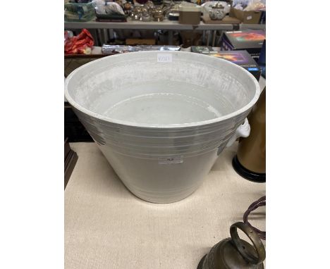 A large ceramic Victorian milking pail d35 x h25cm, shipping unavailable 