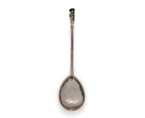 A Charles I silver Apostle spoon, St Philip. Possibly Thomas Hodges, London, c.1640. The fig-shaped bowl to a faceted, taperi