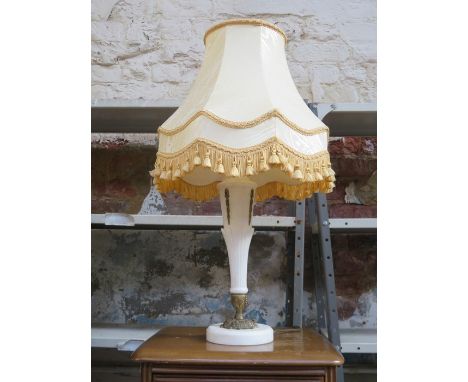 ORMOLU MOUNTED TABLE LAMP WITH SHADE 