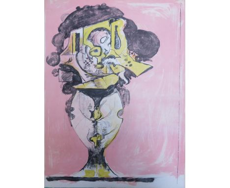 GRAHAM SUTHERLAND LITHOGRAPH 'LA FORESTA, IL FIUME, LA ROCCIA, LAROCCIA II' ON HANDMADE JAPON PAPER, WRITTEN TO BACK SUTHERLA