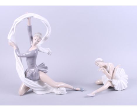 A Nao figure, "The Art of Dance", 13 1/2" high, and a Lladro figure of a ballerina, 6 1/2" high 