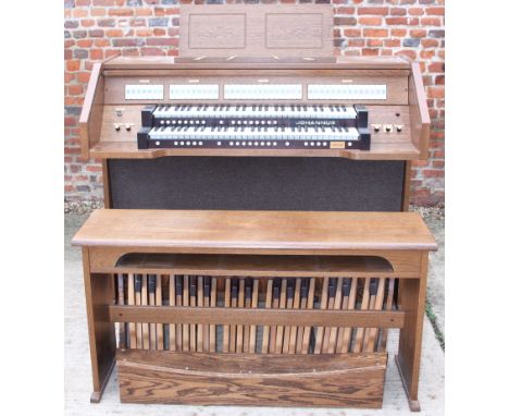 A Johannus Opus 20 double manual electric church organ 