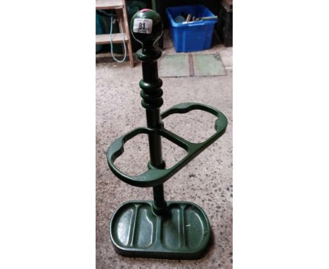 MODERN GREEN PAINTED UMBRELLA STICK STAND 