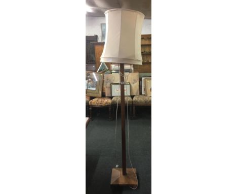 WOODEN STANDARD LAMP &amp; SHADE