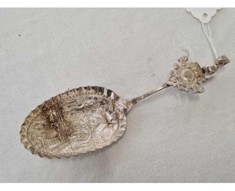 DUTCH SILVER CADDY SPOON