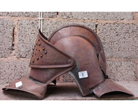 METAL COPY OF A KNIGHTS HELMET