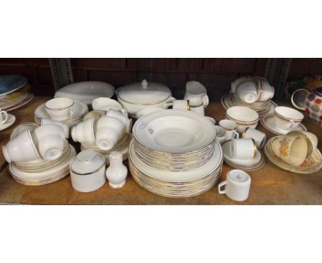 PART TEA / DINNER SERVICE ASCOT BY DUCHESS, COFFEE CUPS &amp; SAUCERS BY WINTERLING BAVARIA, ODD CUPS &amp; SAUCERS 