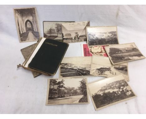 VINTAGE BOOK THE POETICAL WORKS OF LONG FELLOW, COVERS DETACHED &amp; VINTAGE PHOTO'S AND POSTCARDS