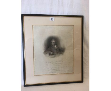 ANTIQUE PORTRAIT ENGRAVING OF SIR ASTLEY COOPER, SURGEON TO THE KING AT GUY'S HOSPITAL, PUBLISHED MAY 1825, 20” X 17”