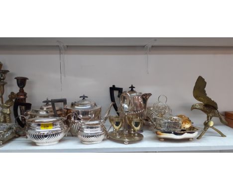 Silver plate and metalware to include cutlery, flatware, a candelabra, a candlestick and other items Location: 1.1 