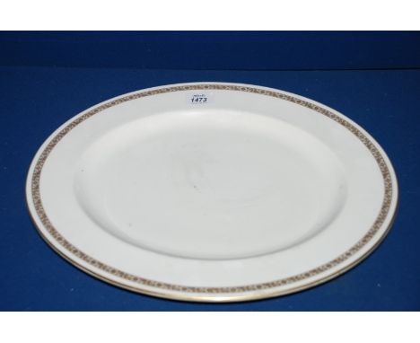 A Royal Worcester Meat Plate in ''Golden Anniversary'' pattern.  17 1/4'' long