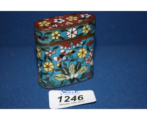An antique Chinese Cloisonne snuff box