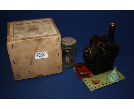 A boxed 'Bowman' Stationery Steam Engine, model no.PW 202.