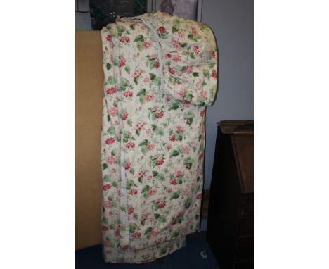 A pair of good quality interlined ''Jane Churchill'' Curtains with pelmet. 85'' drop x 102'' wide each curtain