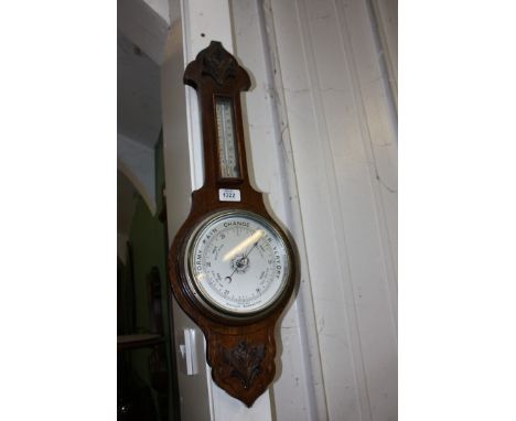 A wooden aneroid Barometer