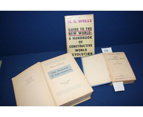 A 1936 version of Rosamond Lehmann ''The Weather in the Streets'', a copy of H.G. Wells ''The Invisible Man'' printed for The