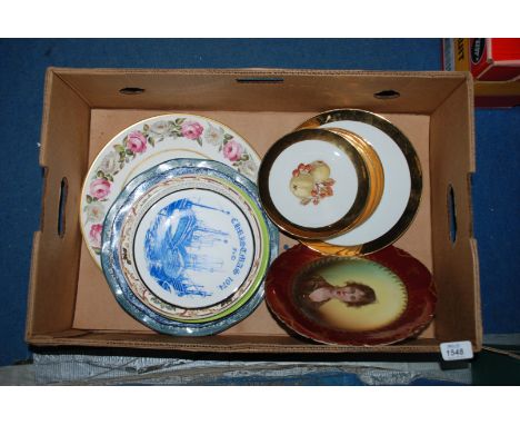 A quantity of china including continental Dessert Plates, Christmas Plates, souvenir Plates, Royal Worcester 'Royal Garden' C