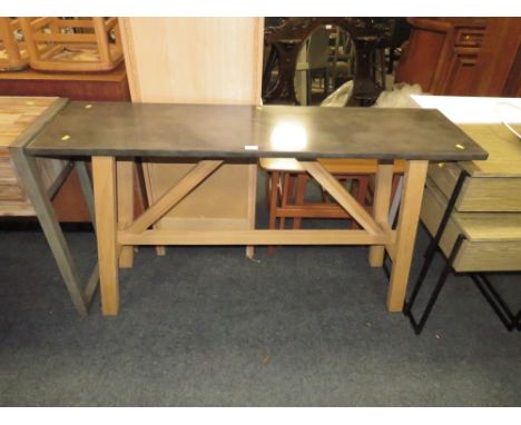 A MODERN CONSOLE TRESTLE STYLE TABLE W-140 CM