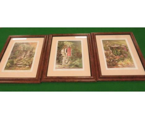 A FRAMED JAMES D PRESTON LTD EDITION PRINT WITH THREE JUDY BOYES SIGNED PRINTS (4)