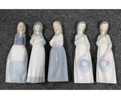 Five Nao figures of girls 