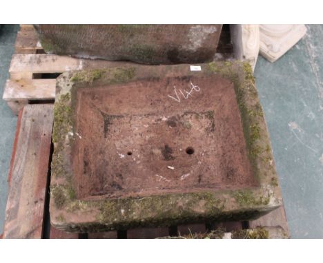 Sandstone trough, height 26 cm, width 50 cm, length 66 cm