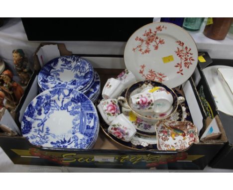 Box of Royal Crown Derby decorative plates, egg cups, trinket dishes etc  